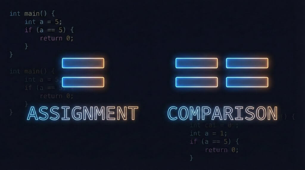 C dilinde = ve == operatörleri arasındaki fark